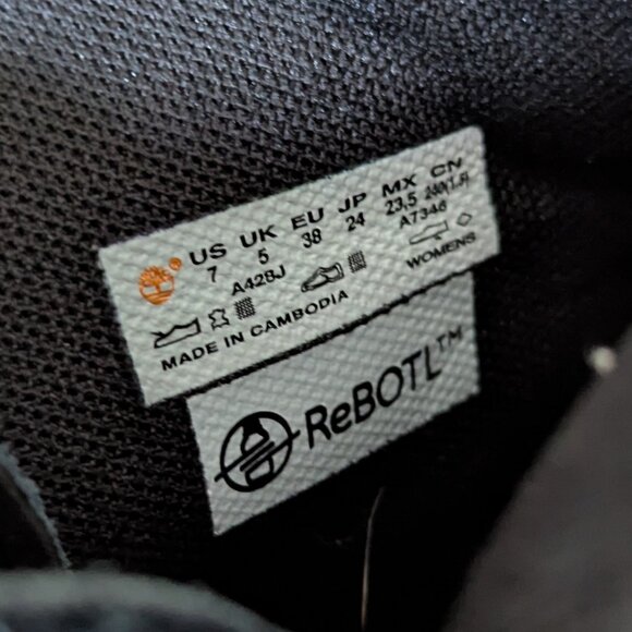 Black Timberland Platform Boots, size 7 - Picture 11 of 13